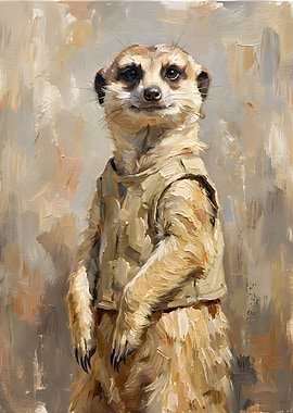 Meerkat in Vest Painting