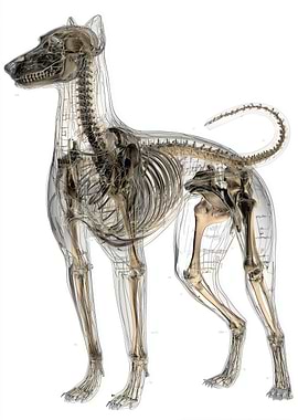 Dog Anatomy X-Ray Illustration