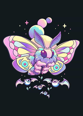 Pastel Moth with Eyeball Bats
