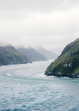 Misty Fjord Landscape