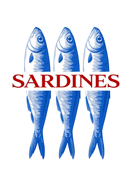 Sardines Illustration with Text