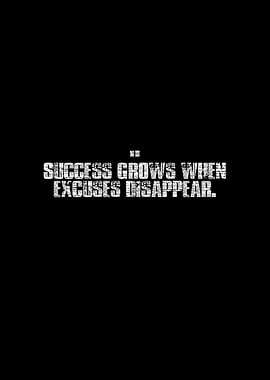 Success Grows When Excuses Disappear