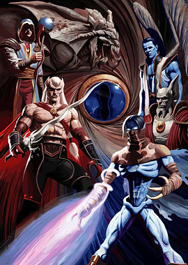 Fantasy Characters Group Illustration