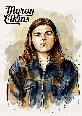 Myron Elkins Watercolor Portrait