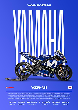 Yamaha YZR-M1 Motorcycle Poster