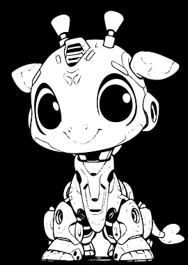 Robotic Giraffe Illustration