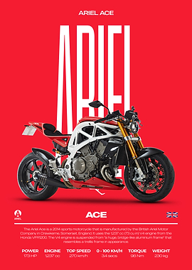 Ariel Ace Motorcycle Poster