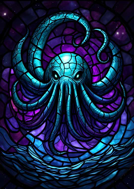 Stained Glass Octopus