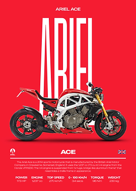 Ariel Ace Motorcycle Poster