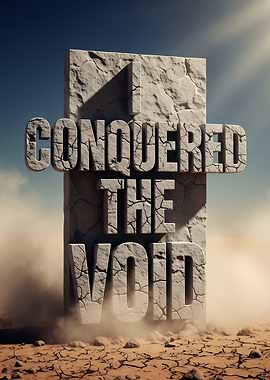 I Conquered The Void Stone Monument