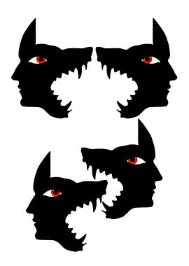 Wolfman Silhouette Pattern