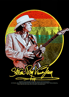 Stevie Ray Vaughan Guitarist Portrait