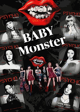 Baby Monster Psycho Group Poster