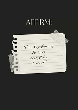 Affirmation: It's okay for me, positive Thinking