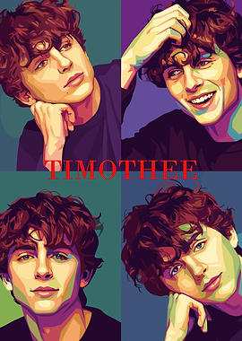 Timothée Chalamet Pop Art Portrait