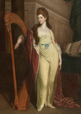 Portrait of a Woman with Harp