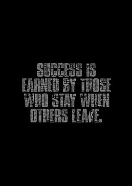 Success Quote Typography on Black