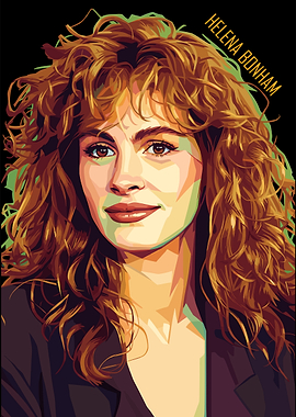 Helena Bonham Portrait Digital Art