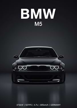 BMW M5 e39 Dark Car Portrait