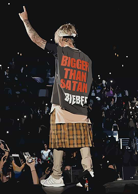 Justin Bieber Concert Crowd Illustration