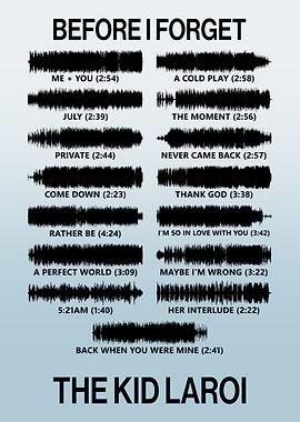 The Kid Laroi - Before I Forget Album Soundwave Art