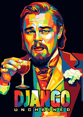 Django Unchained Leonardo DiCaprio Pop Art