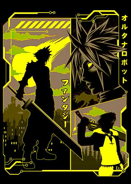 Final Fantasy VII Silhouette Art