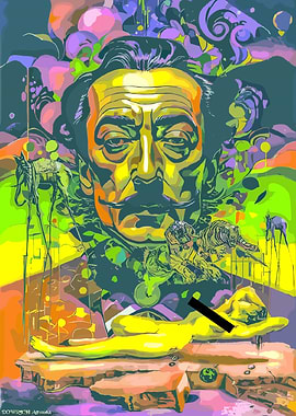 Salvador Dali Surreal Portrait