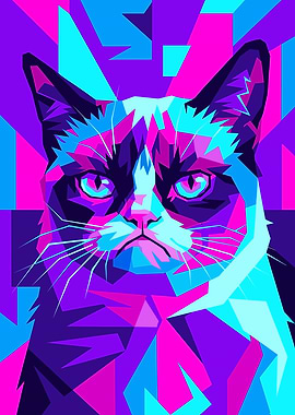 Grumpy Cat Pop Art Portrait