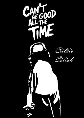 Billie Eilish Monochrome Portrait