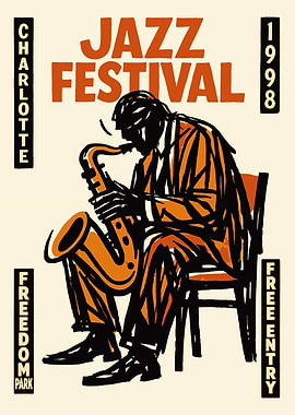 Charlotte Jazz Festival 1998 Poster