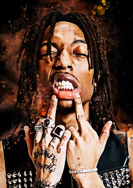 Lil Tecca Portrait with Artistic Flair