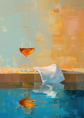 Wine Glass Still Life Painting