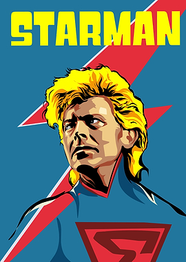 Starman Portrait with Lightning Bolt