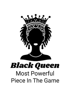 Black Queen Silhouette with Crown