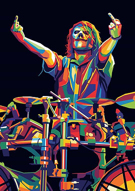 Colorful Drummer Illustration