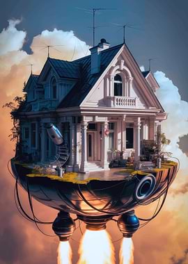 Flying House in the Sky