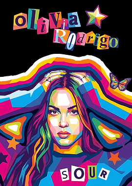 Olivia Rodrigo 'Sour' Pop Art Portrait