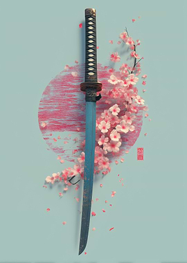 Katana with Cherry Blossoms