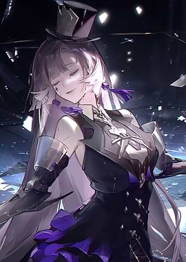 Anime girl with top hat