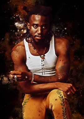 Shaboozey watercolor style