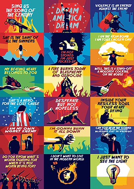 Collage of Green Day's American Idiot Album