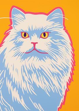 Pop Art Cat Portrait
