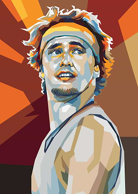 Alexander Zverev Pop Art Portrait