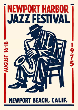 Newport Harbor Jazz Festival 1975 Poster