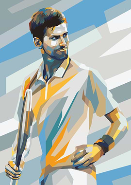 Novak Djokovic Portrait Illustration