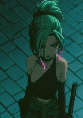 Anime Girl with Sword