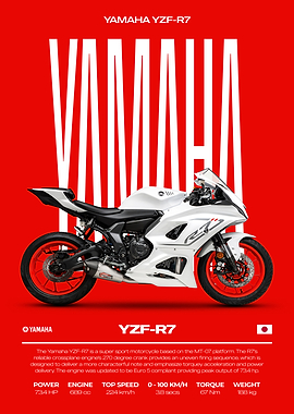 Yamaha YZF-R7 Motorcycle Poster