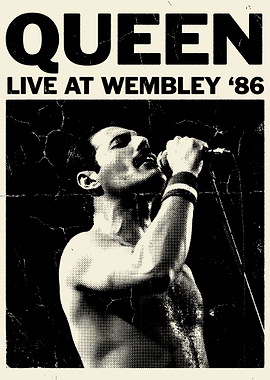 Queen Live at Wembley '86 Poster