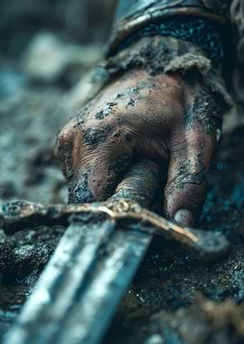 Warrior's Hand on Sword